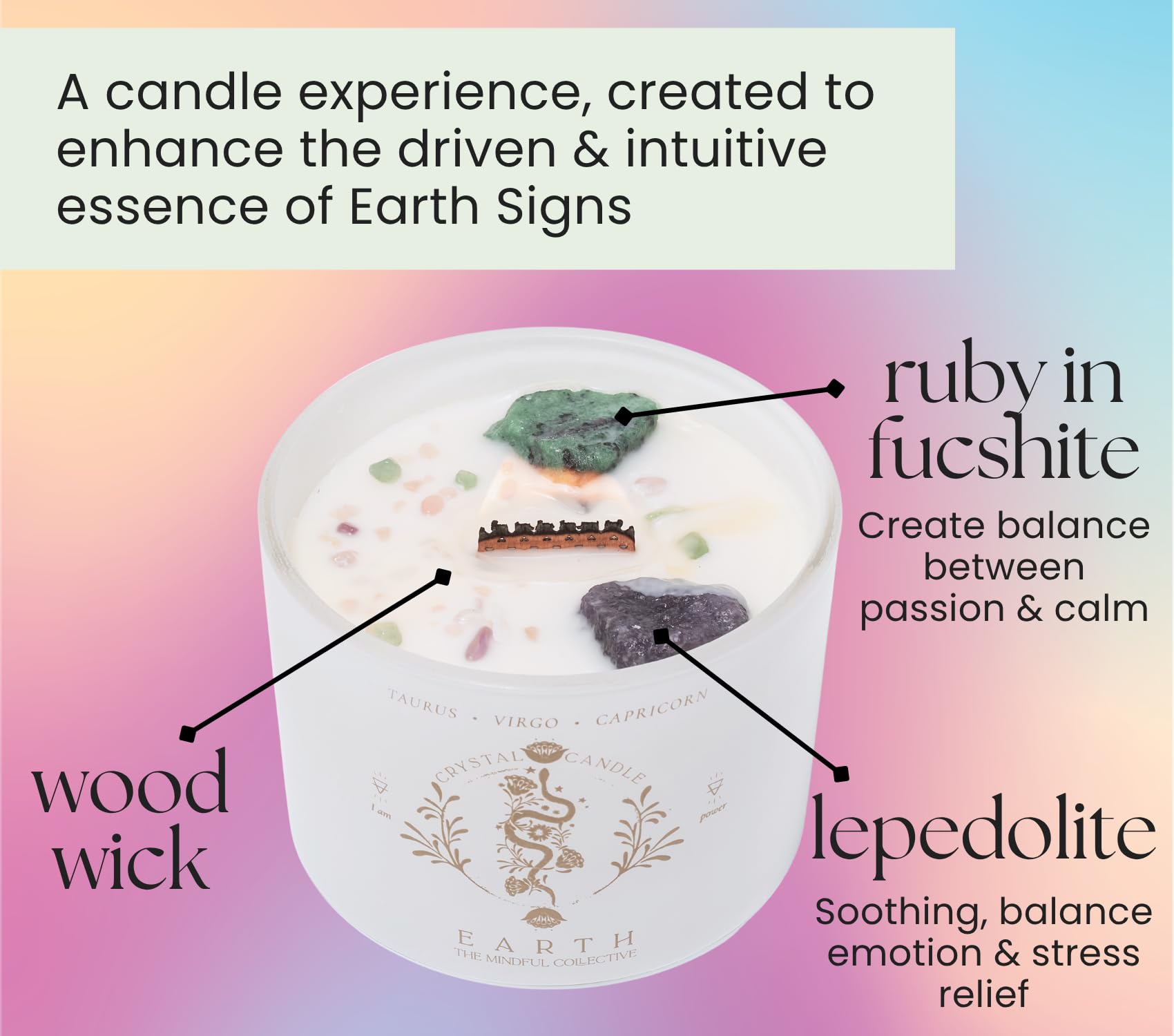 THE MINDFUL COLLECTIVE mèche en bois crépitante pour ambiance relaxante