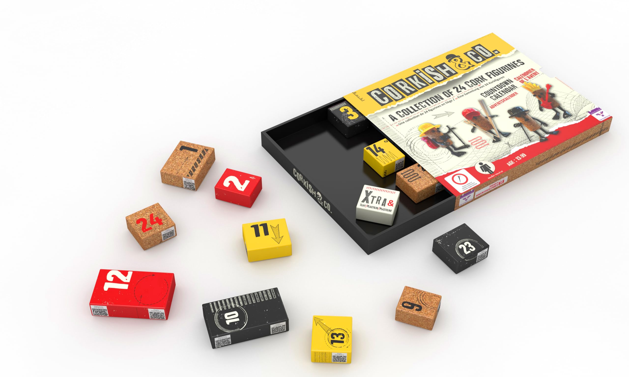 THE PURPLE COW ADVENT CALENDAR cases ouvertes montrant surprises quotidiennes