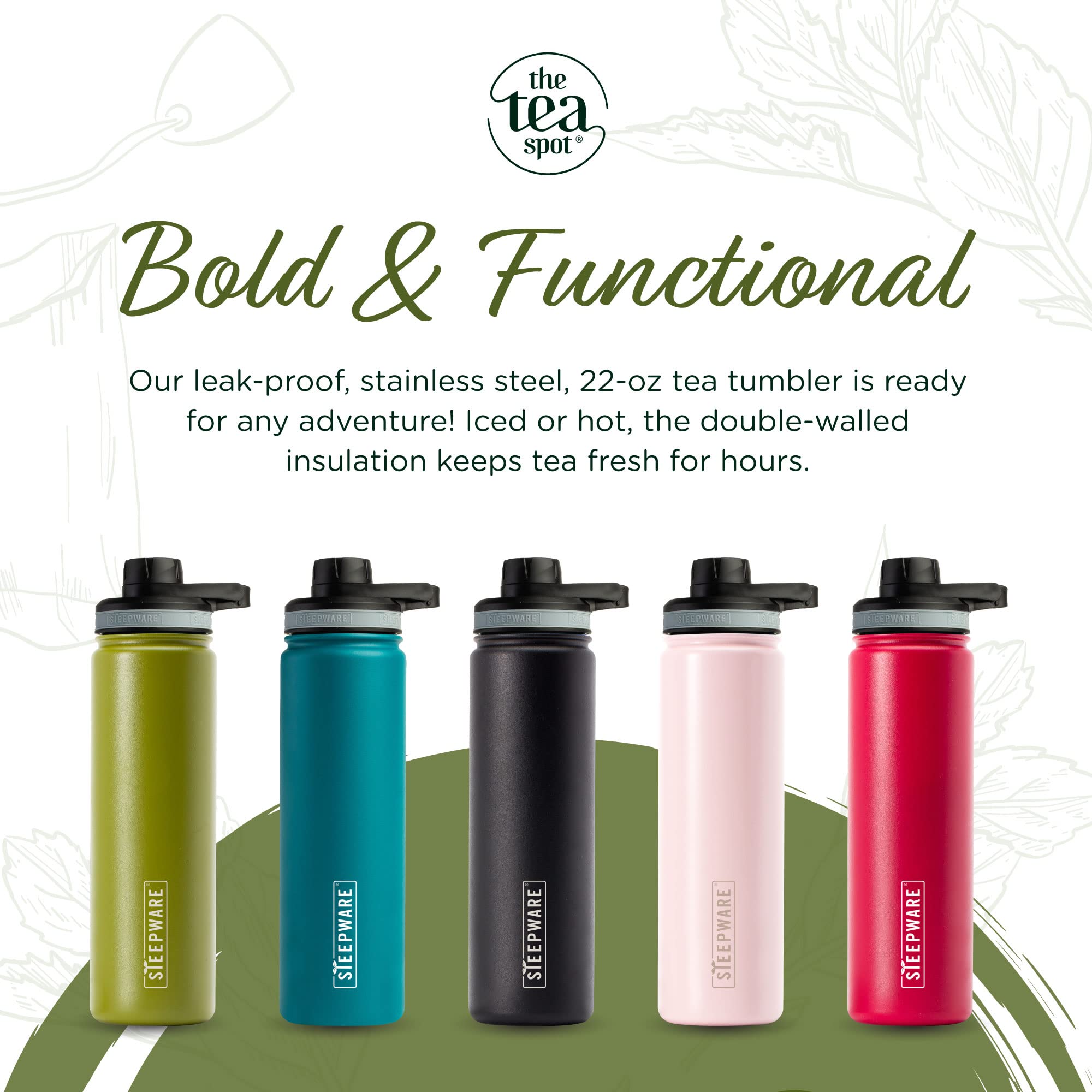 The Tea Spot infuseur en acier inoxydable gros plan, infusion précise sans résidus