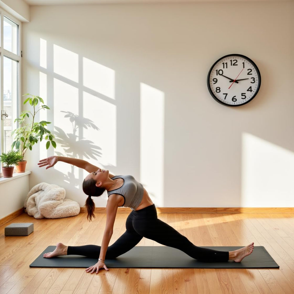 The Ultimate Wall Clock à côté d'une main pour échelle, taille claire