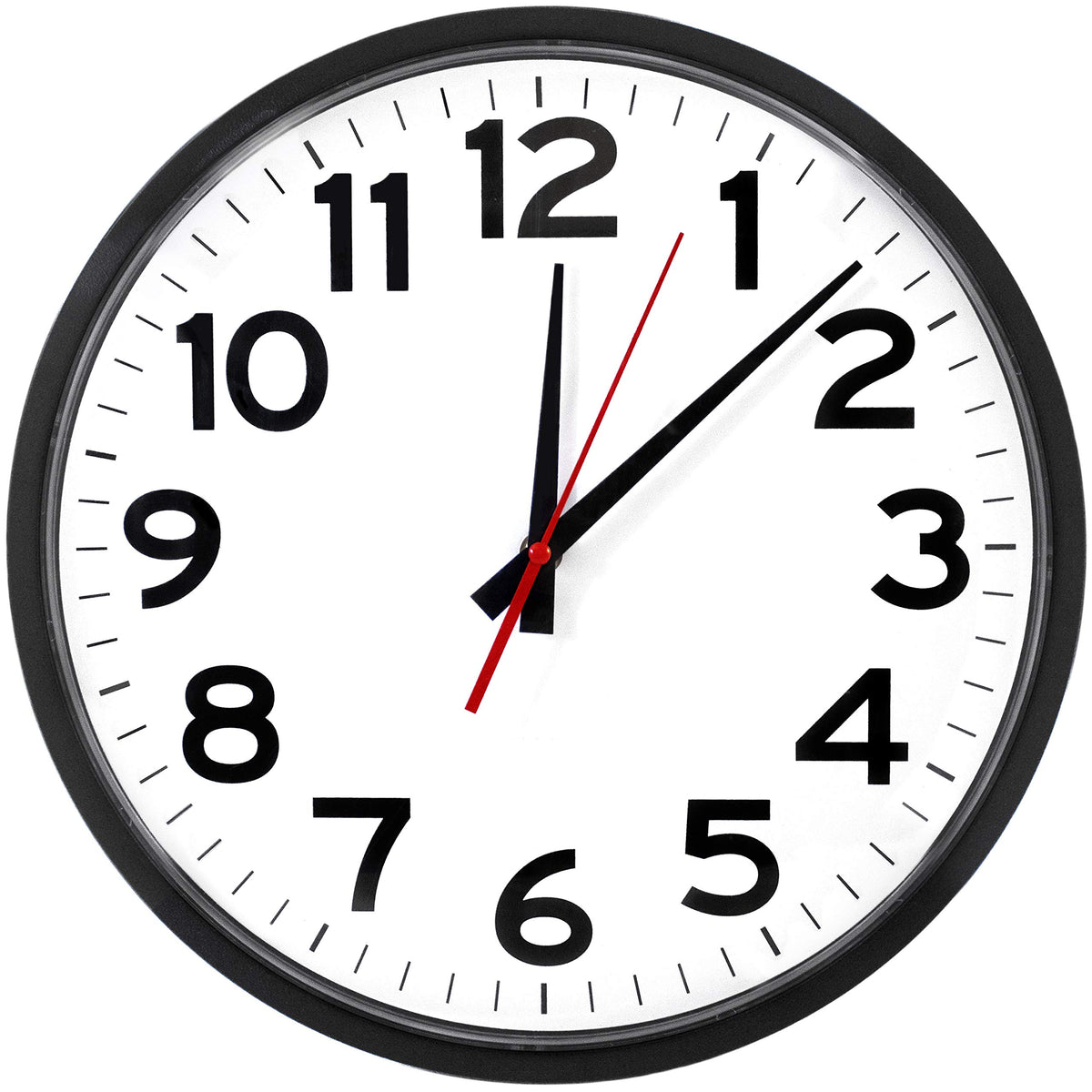 The Ultimate Wall Clock vue de face, lisibilité instantanée