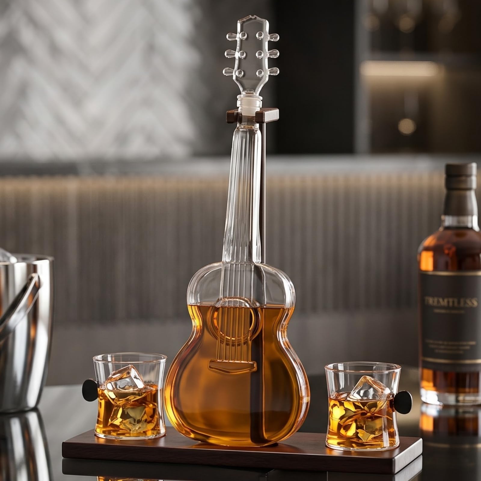The Wine Savant carafe en usage lors d’un service de whisky pour présentation soignée