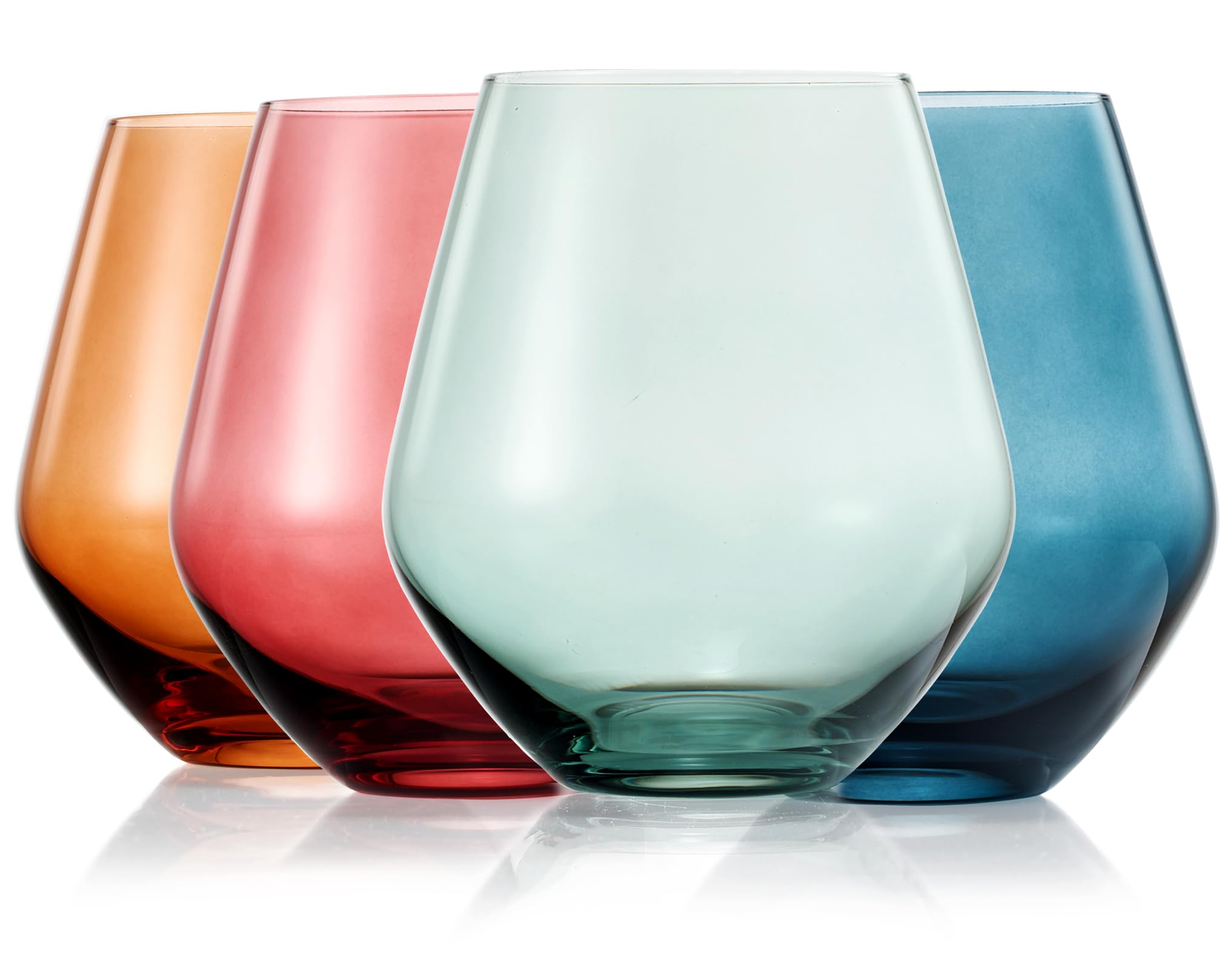 The Wine Savant verre Khen face colorée montre élégance et durabilité