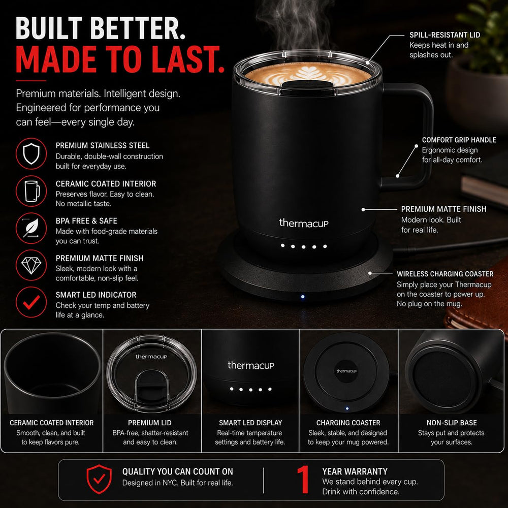 THERMACUP comparaison avec une main montrant la taille portable et ergonomie
