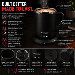 THERMACUP comparaison avec une main montrant la taille portable et ergonomie