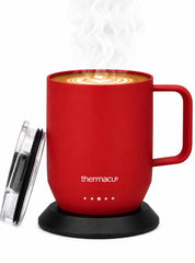 THERMACUP tasse cerise vue frontale élégante et chaude