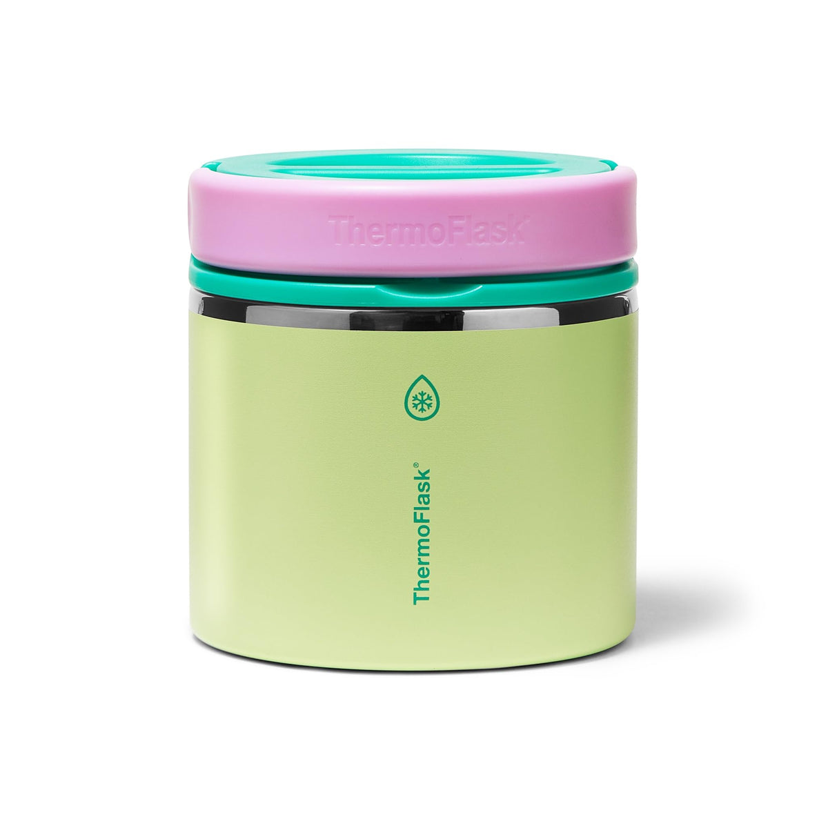 ThermoFlask pot Garden Party face montrant le design coloré et rangement sécurisé