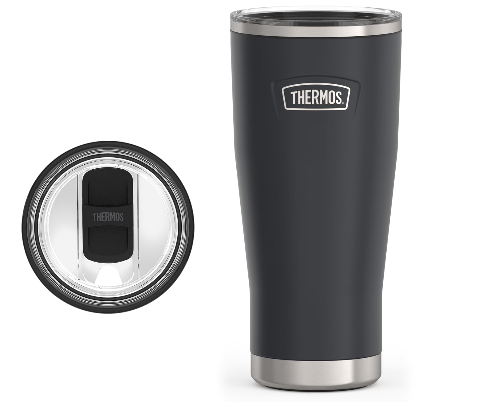 THERMOS emballage Granite montrant le gobelet et ses caractéristiques utiles