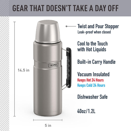 THERMOS bouchon et gobelet inclus pour servir plusieurs tasses facilement