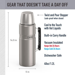 THERMOS bouchon et gobelet inclus pour servir plusieurs tasses facilement