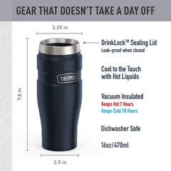 THERMOS couvercle DrinkLock fermé montrant sécurité anti-fuite