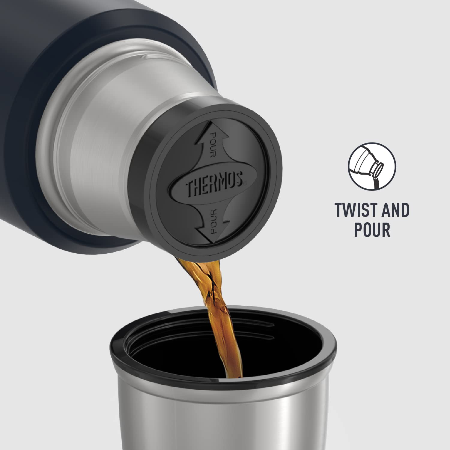 THERMOS finition Midnight Blue texturée, résistance aux rayures