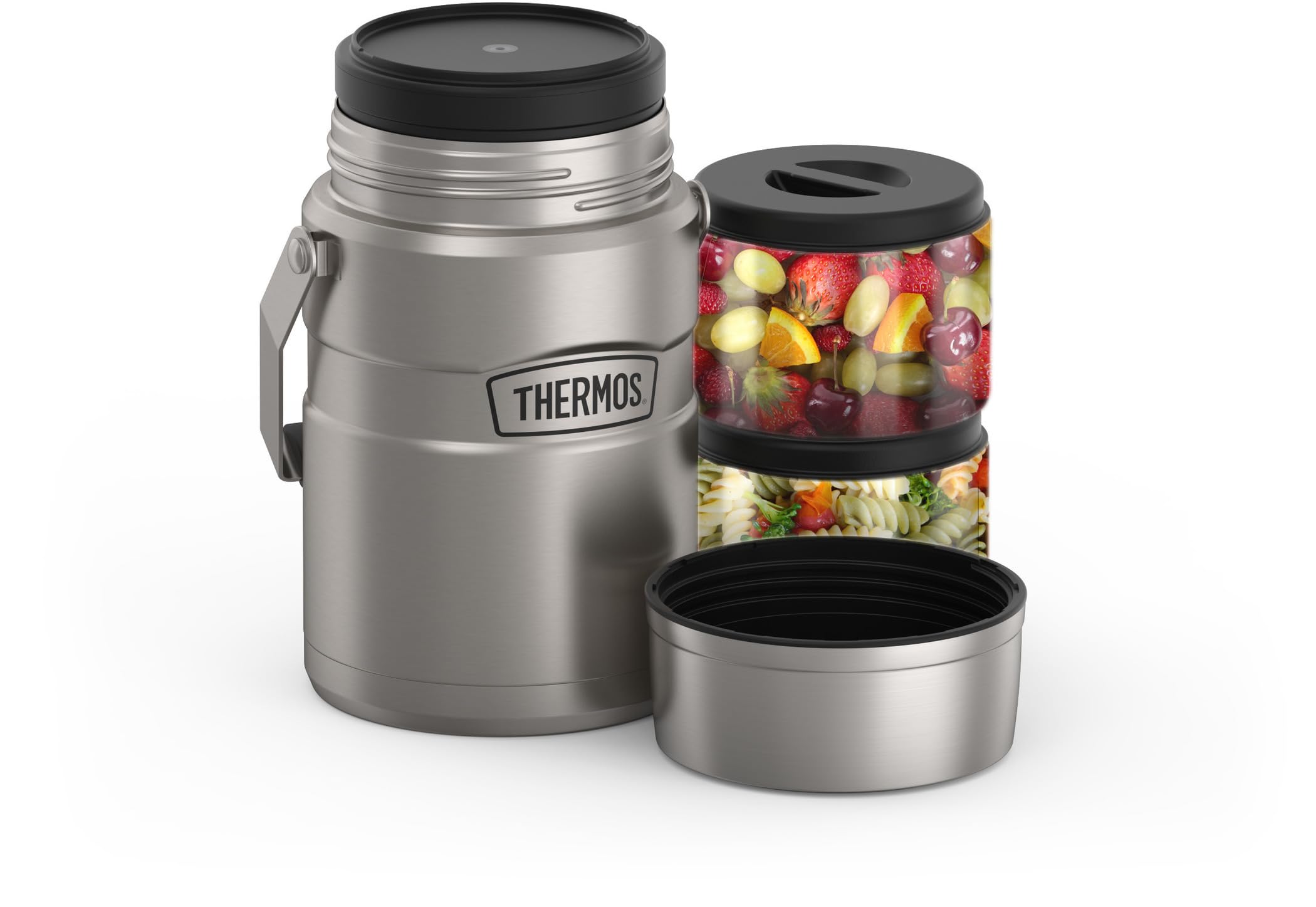 THERMOS deux contenants plastiques 20oz inclus pour séparations pratiques