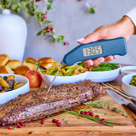 ThermoWorks Thermapen gros plan sur sonde montrant précision professionnelle