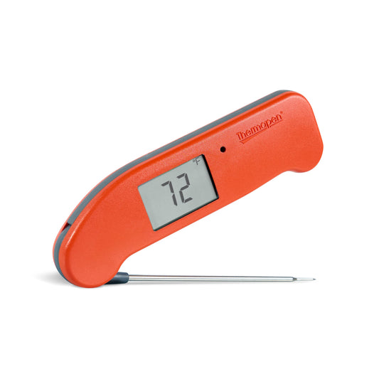 ThermoWorks Thermapen ONE face avant couleur cayenne, vue claire pour identification