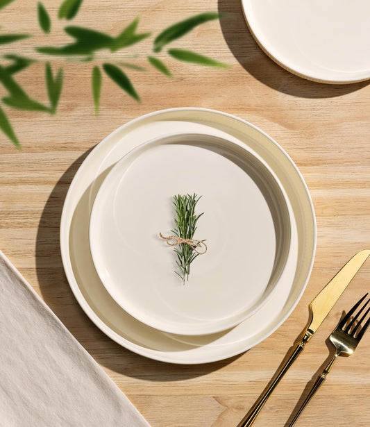 TheTerra assiette repas 10,25" gros plan sur glaçure réactive, finition visuelle unique