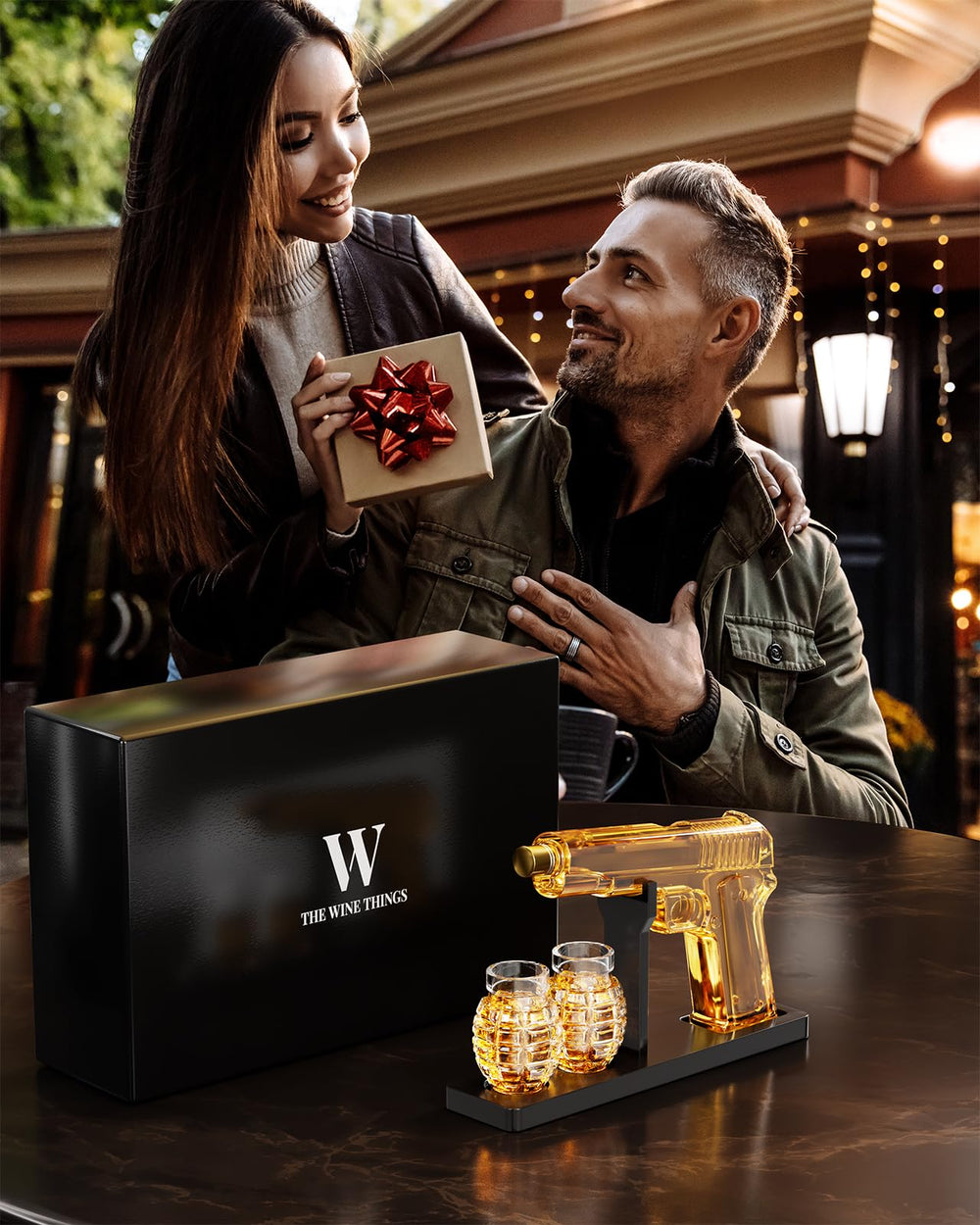 The Wine Things coffret cadeau ruban, prêt à offrir pour occasions et anniversaires