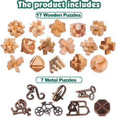 Thigreact ensemble puzzles ouvert avec 24 compartiments et contenus visibles pour varier les défis