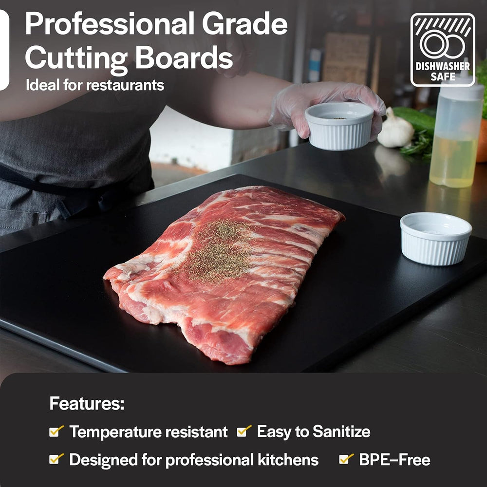Thirteen Chefs planche en usage pour découper viande facilitant le service