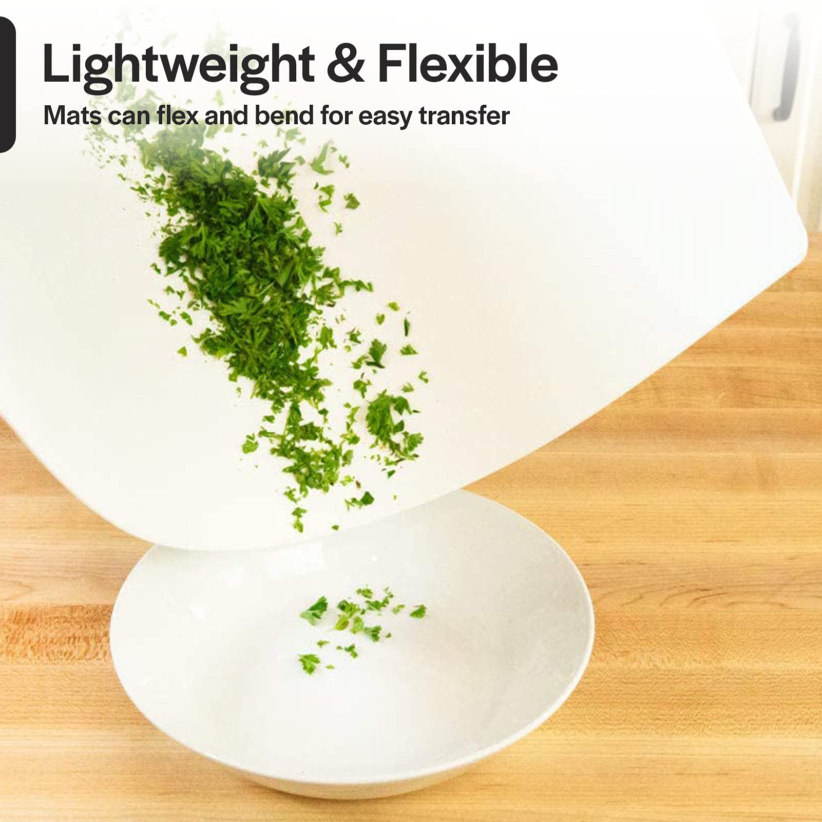 Thirteen Chefs tapis plié pour transférer aliments sans renverser, maniabilité