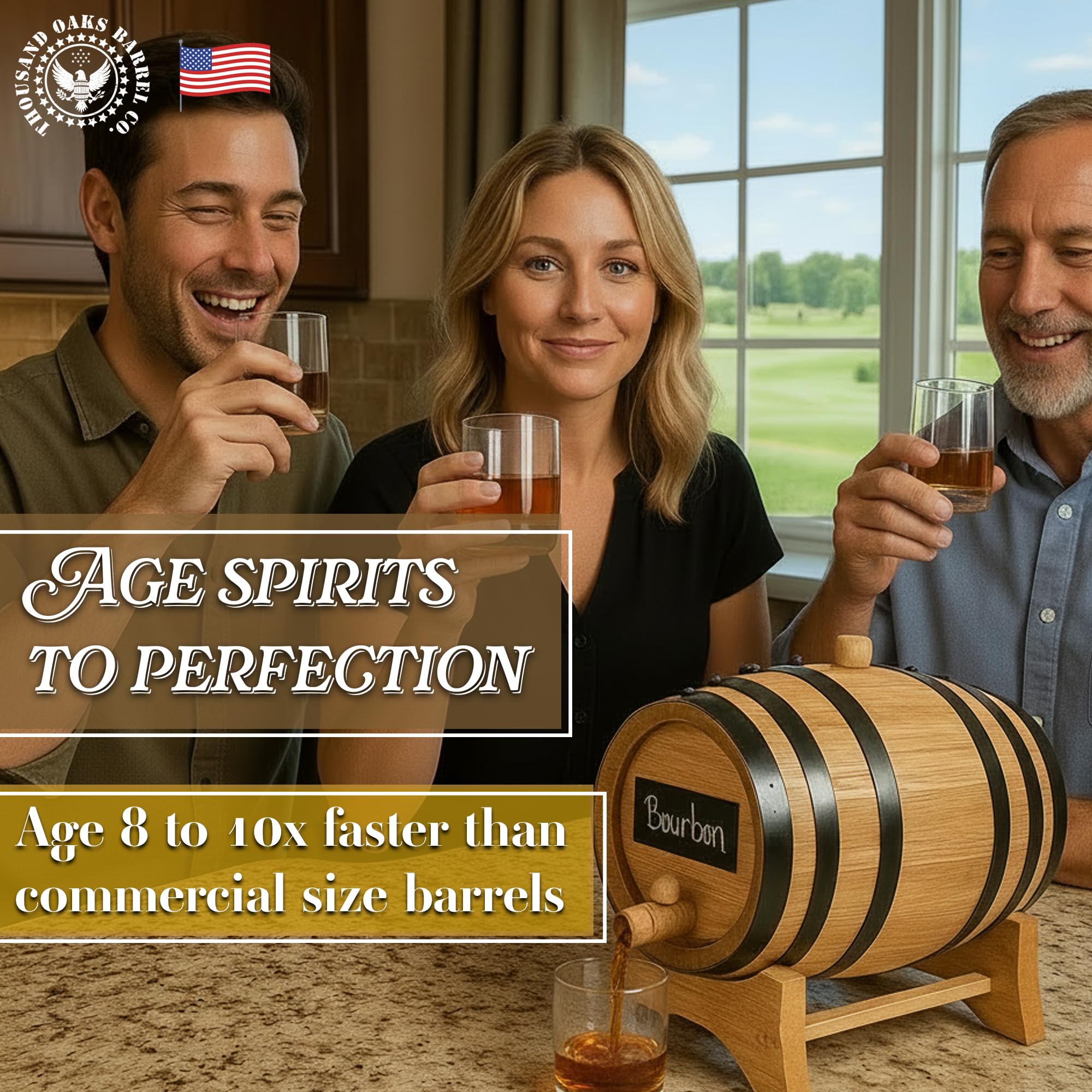 Thousand Oaks Barrel robinet et bouchon en chêne pour service précis