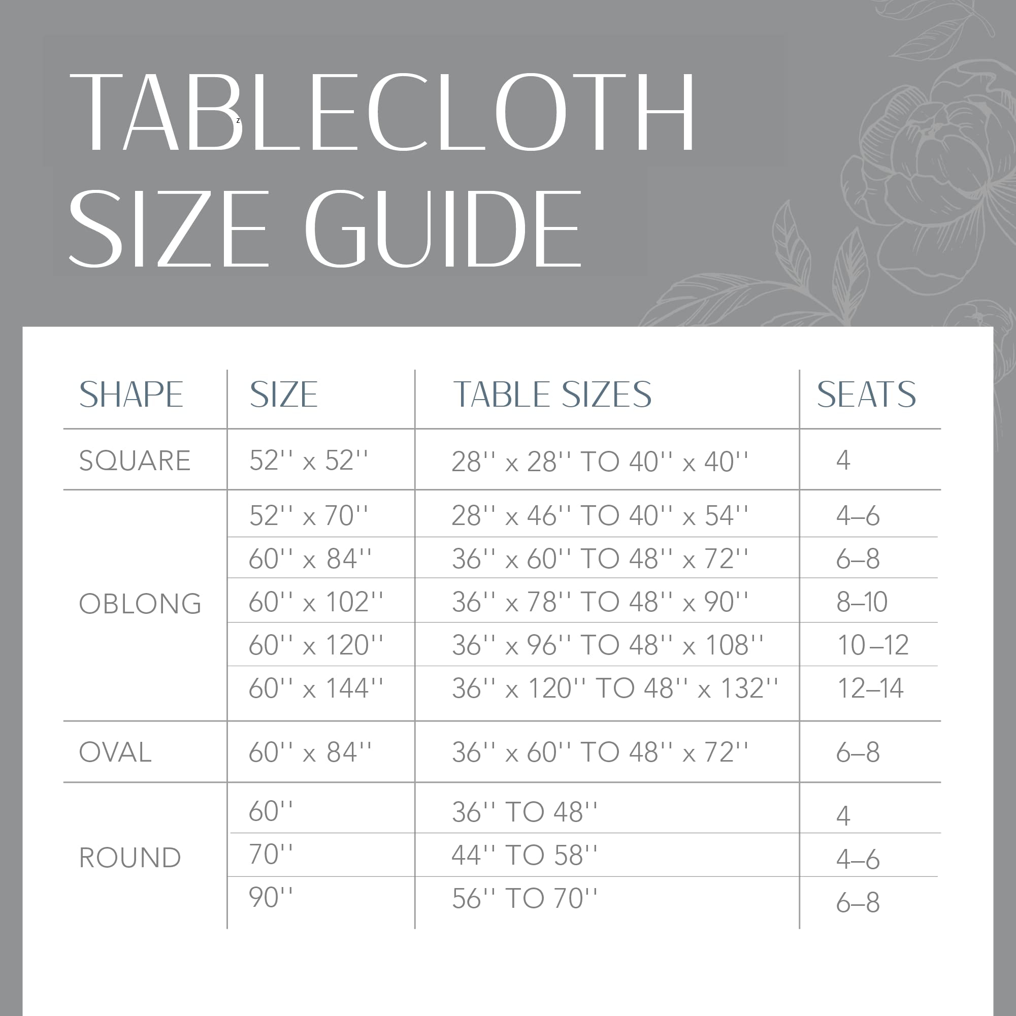 Threadmade nappe pliée prête au rangement économique et peu froissée