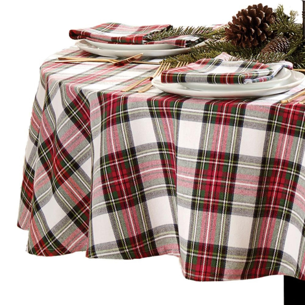 Threadmade nappe plaid vue d'ensemble habille la table avec élégance