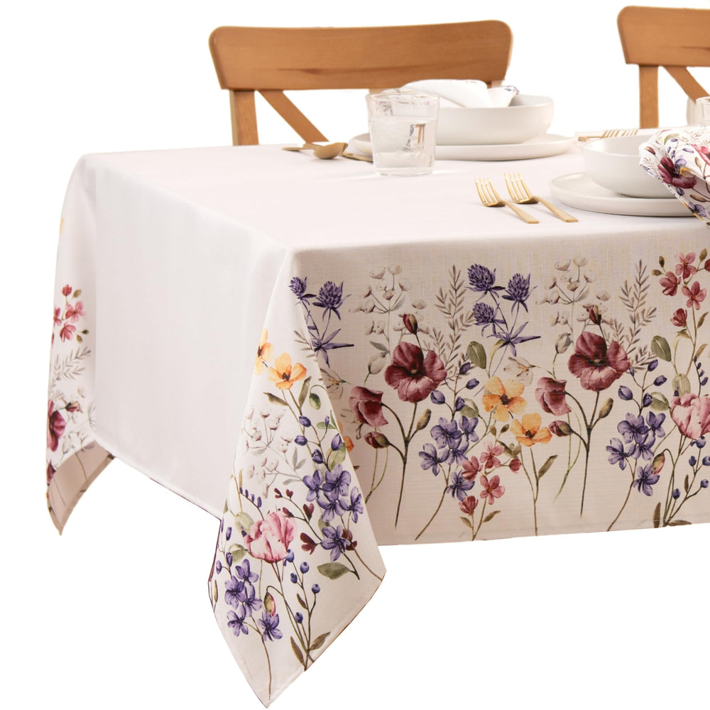 Threadmade nappe Poppy vue recto montrant le motif fleuri et l'élégance