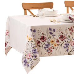 Threadmade nappe Poppy vue recto montrant le motif fleuri et l'élégance