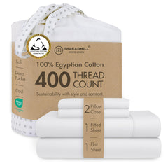 Threadmill face de l'emballage blanc, présentation soignée et info produit