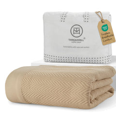 Threadmill face avant du plaid beige montrant élégance et douceur