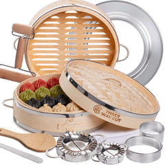 Three Way Cut panier vapeur 10" face montrant grande capacité et design pratique