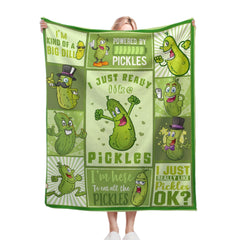 thuswarm plaid pickle blanket face pliée montrant imprimé et confort