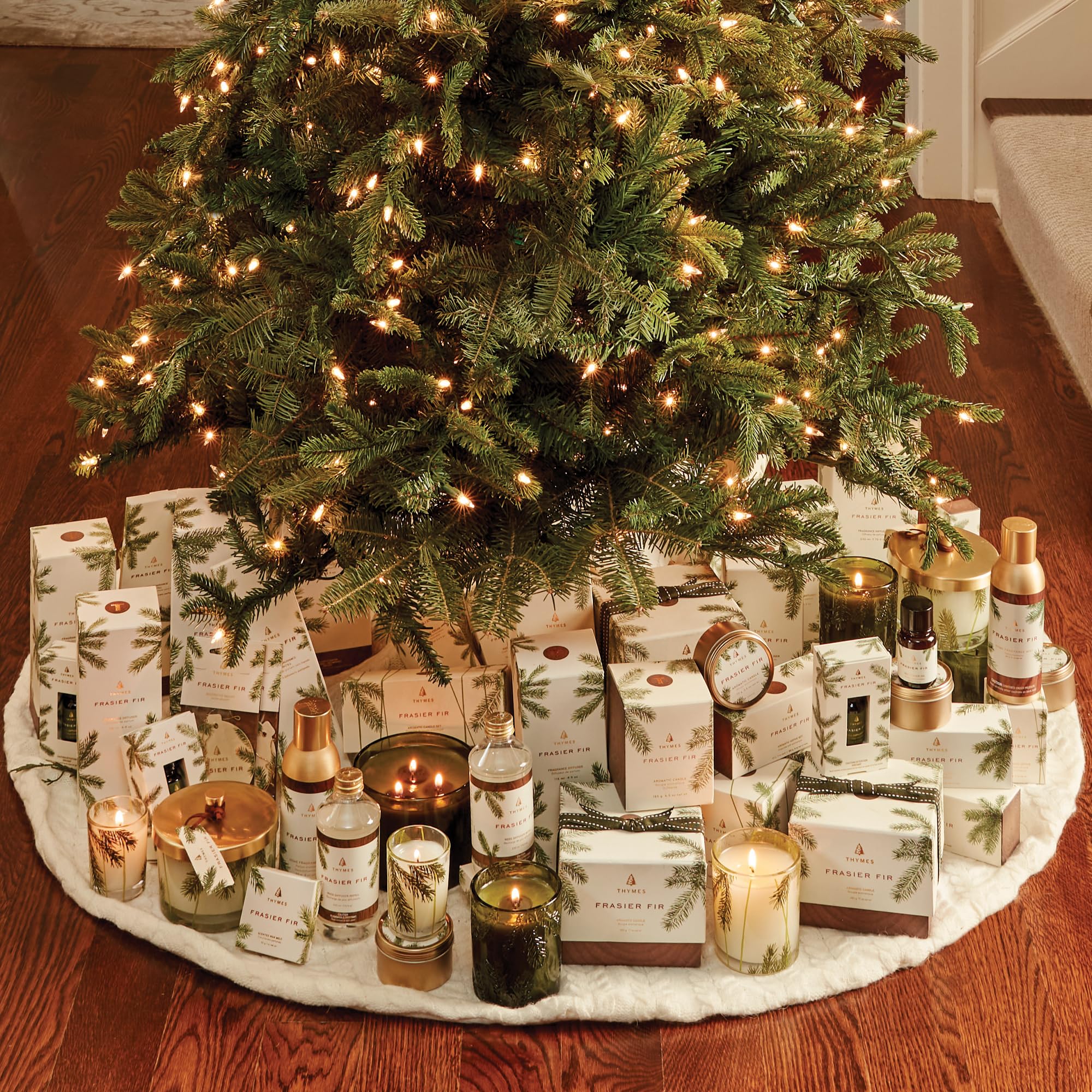 Thymes Frasier Fir présenté en coffret cadeau idéal pour les fêtes