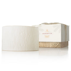 Thymes bougie Frasier Fir devant, présentation élégante idéale cadeau
