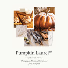 Thymes Pumpkin Laurel couvercle doré mis en valeur pour conserver le parfum