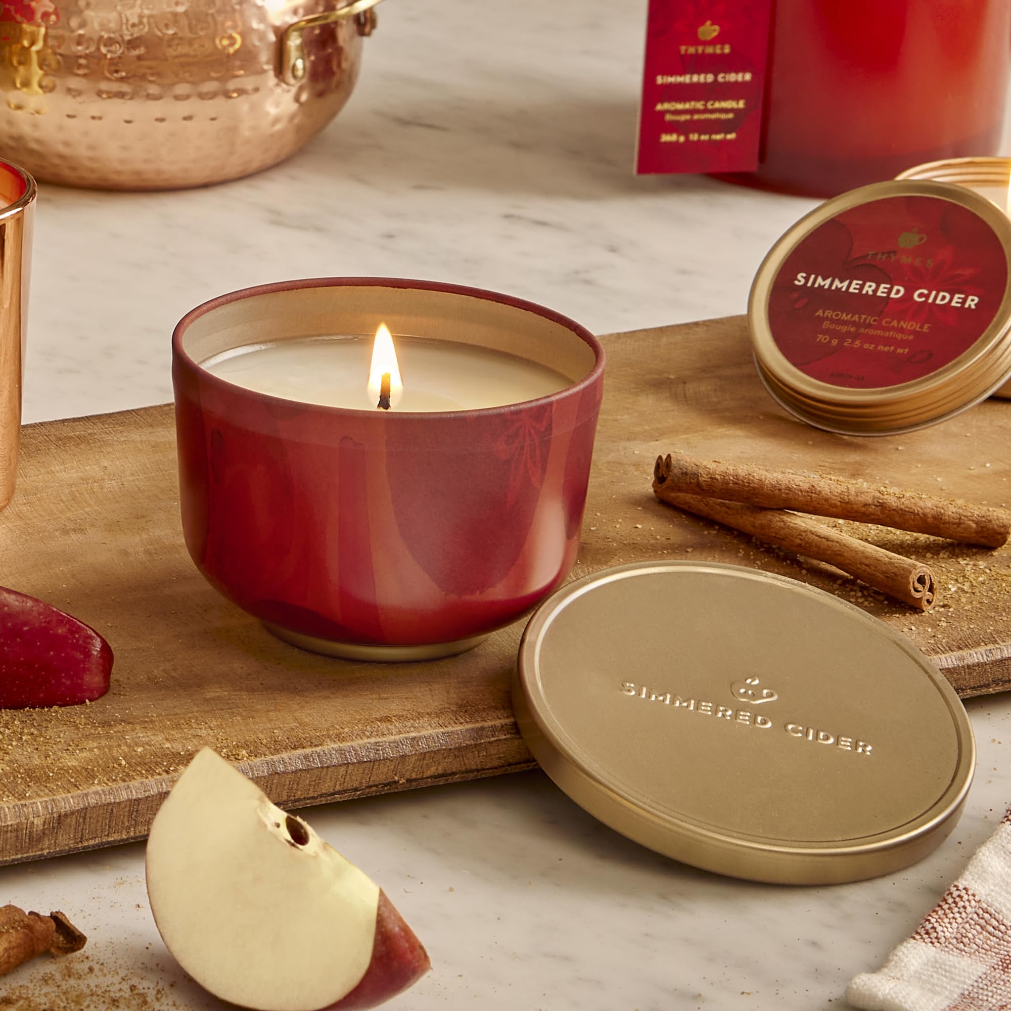 Thymes couvercle doré posé, protection et finition luxueuse pour conservation