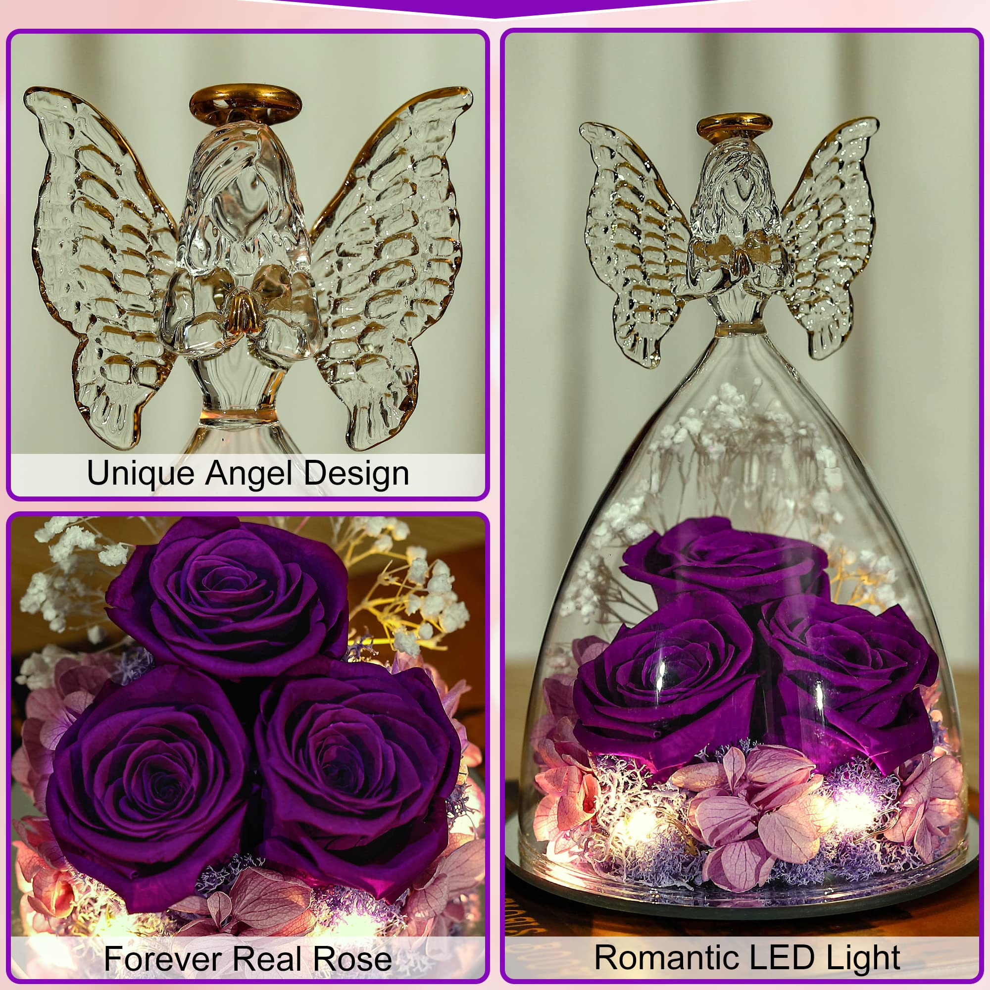 Tiaronics détail du verre transparent, aspect poli pour mise en valeur florale