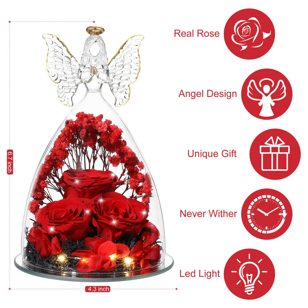 Tiaronics détail de la sculpture d'ange en verre pour une finition raffinée