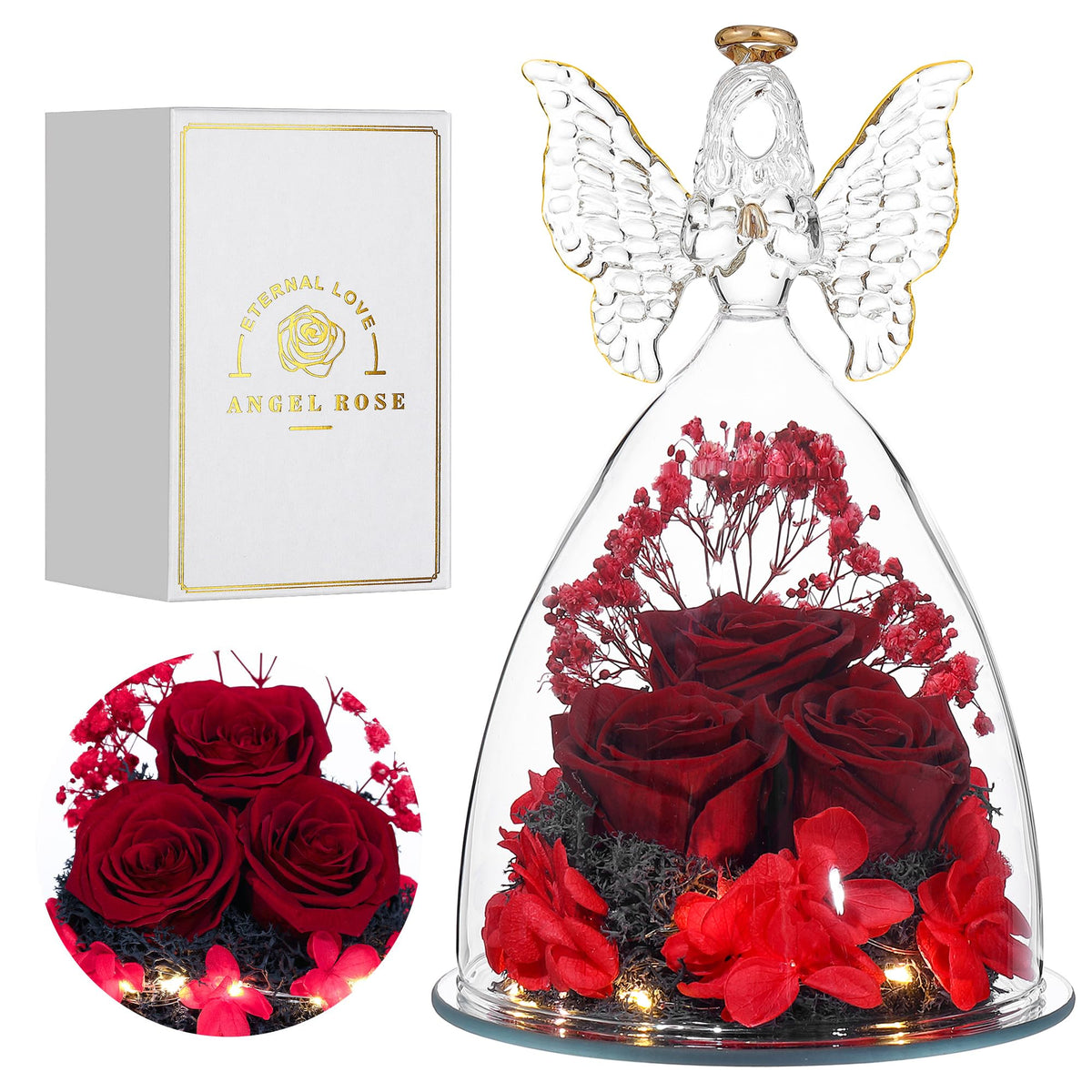 Tiaronics figurine ange face montrant élégance et décoration durable