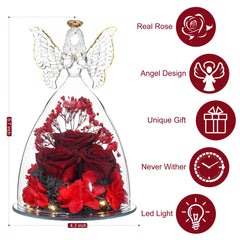 Tiaronics profil de l'ange en verre soulignant finesse et protection symbolique