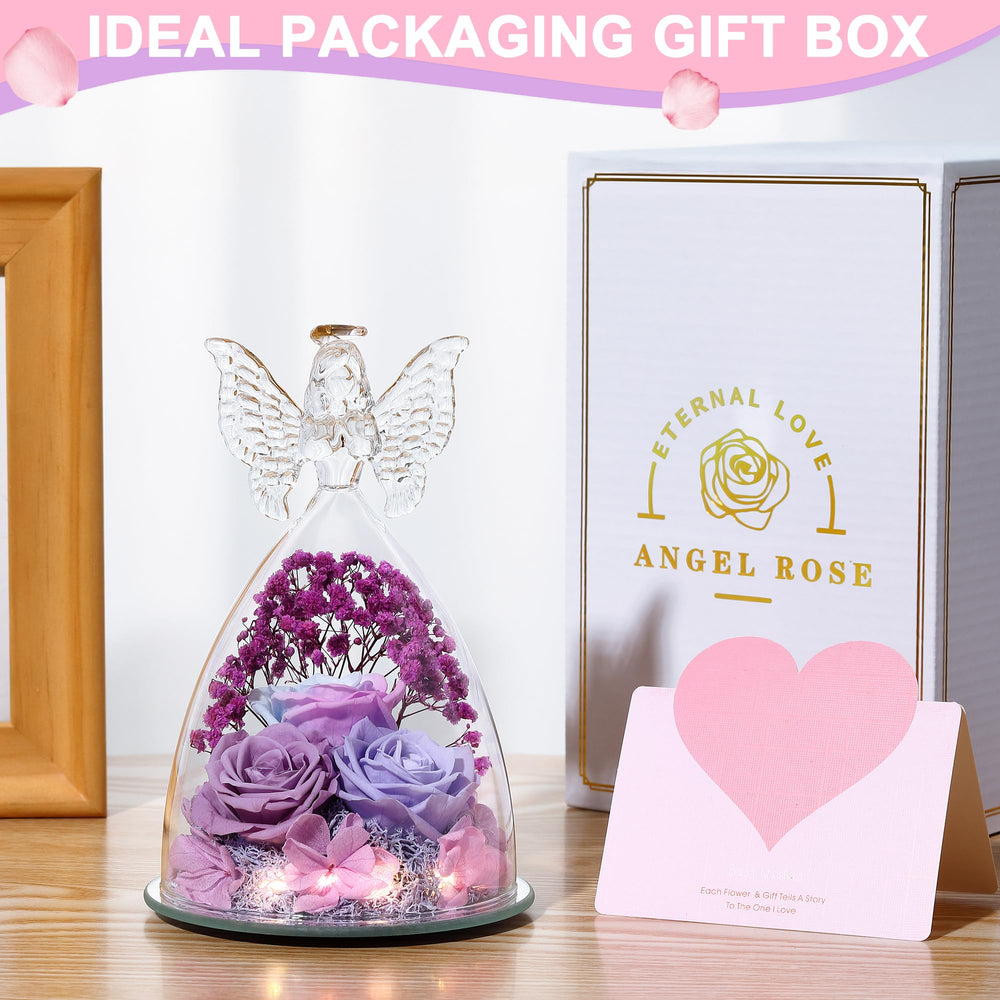 Tiaronics roses violettes préservées montrant couleur riche et durable