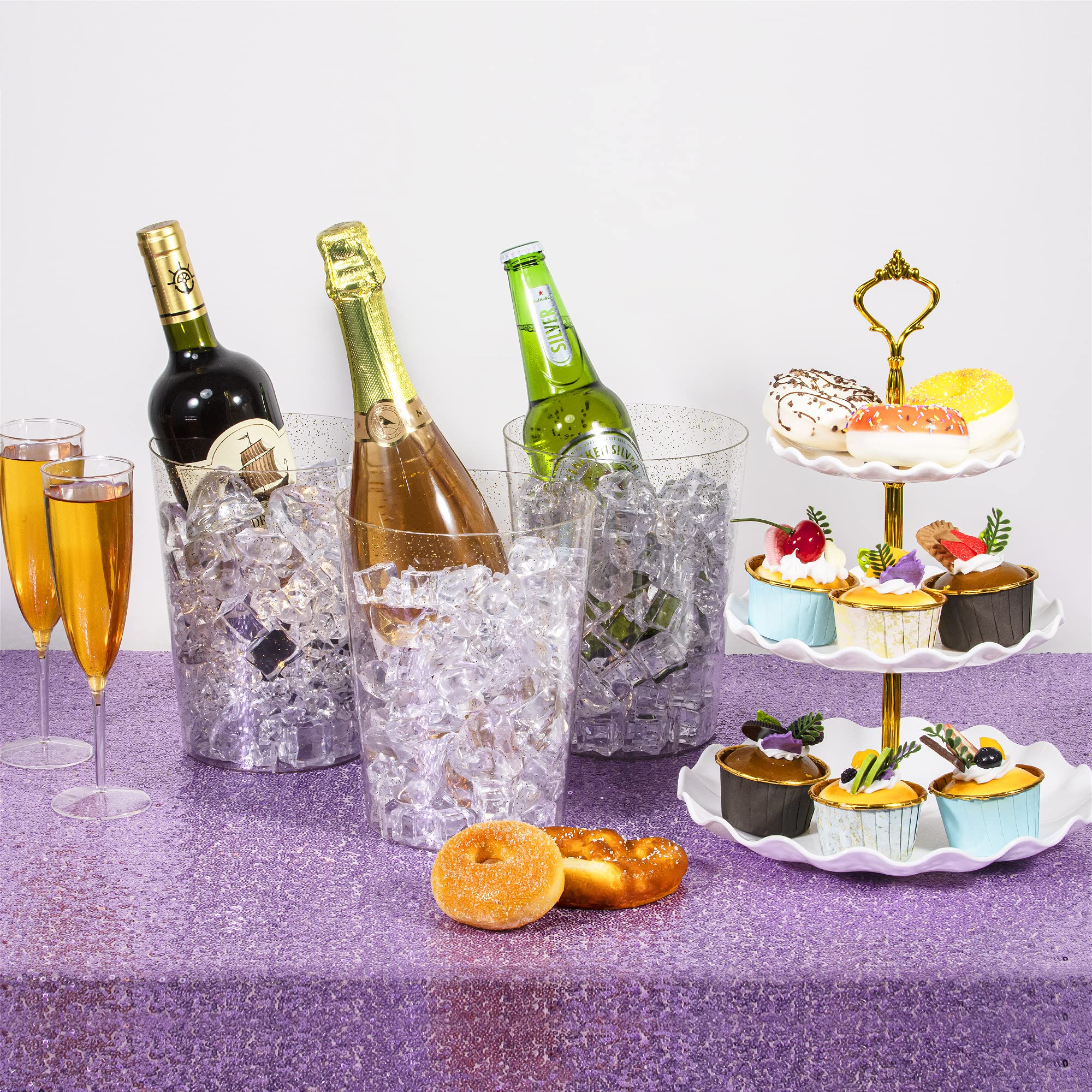 Tiawudi seau utilisé comme bac à snacks, polyvalence pour buffets