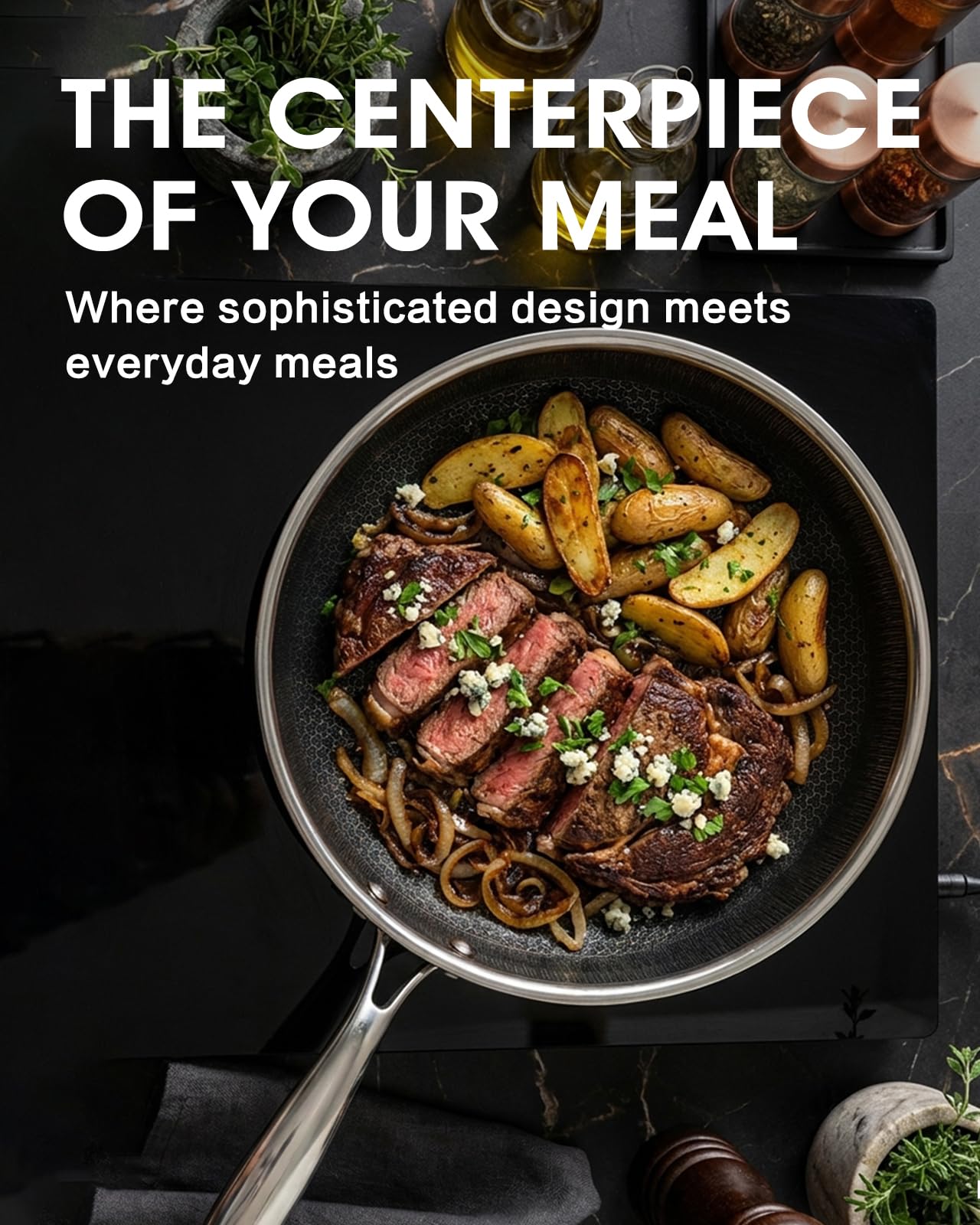 Tibbicc poêle en cuisine lifestyle illustrant cuisson quotidienne saine