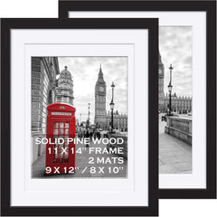 Tiblue cadre 11x14 face noir bois mettant en valeur une photo