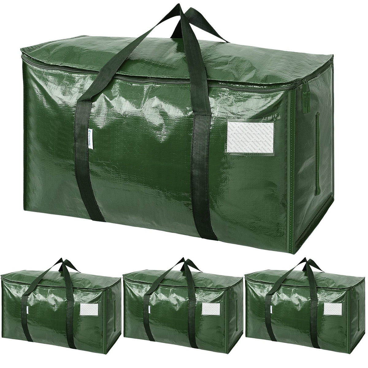 TICONN sac olive vue de face montrant grande capacité et fermeture