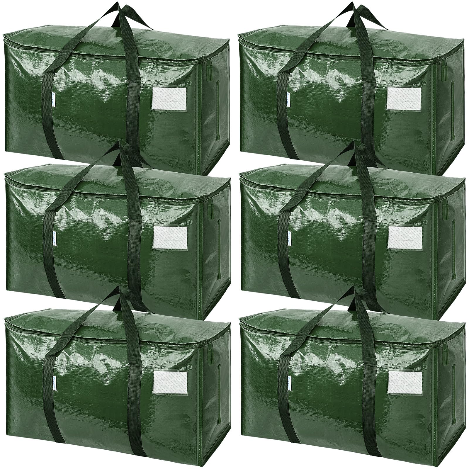 TICONN pack avant olive montrant six sacs robustes et empilables pour gain de place