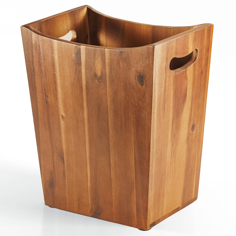 Tidita corbeille en acacia vue de face, design élégant et naturel