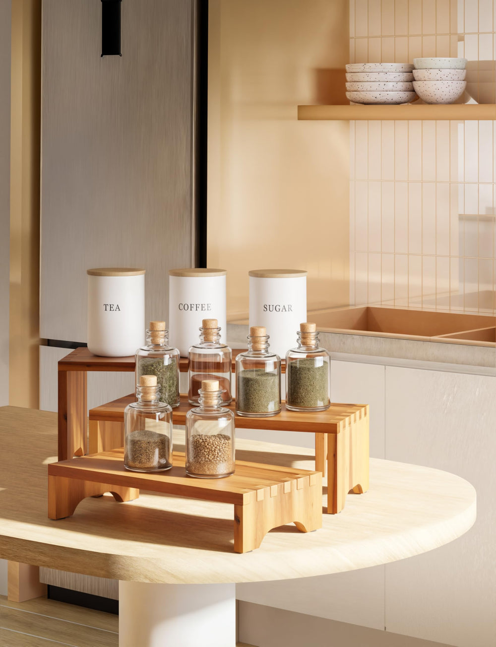 Tidita mise en situation sur buffet pour service et décoration pratique