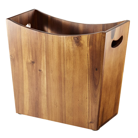 Tidita poubelle face avant en acacia, design compact et élégant